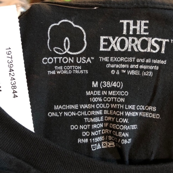 🦜The Exorcist Movie Black Cotton Graphic T-shirt - Picture 3 of 8